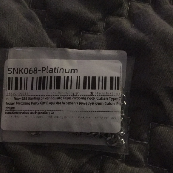 925 sterling silver necklace with sterling silver blue zirconia - Picture 5 of 5